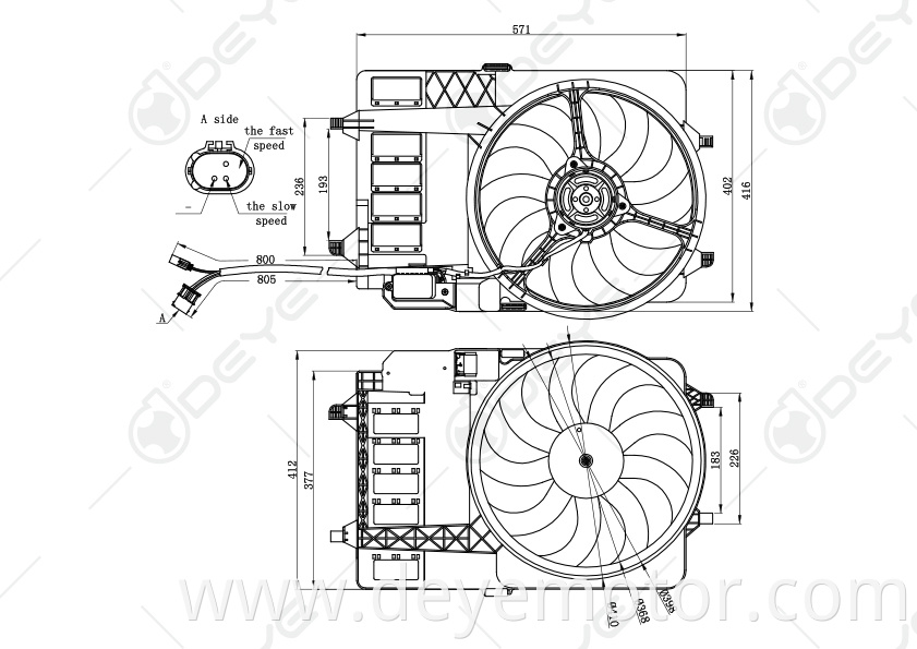 17101475577 171117541092 1475577 auto radiator electric fan 12v for BMW MINI